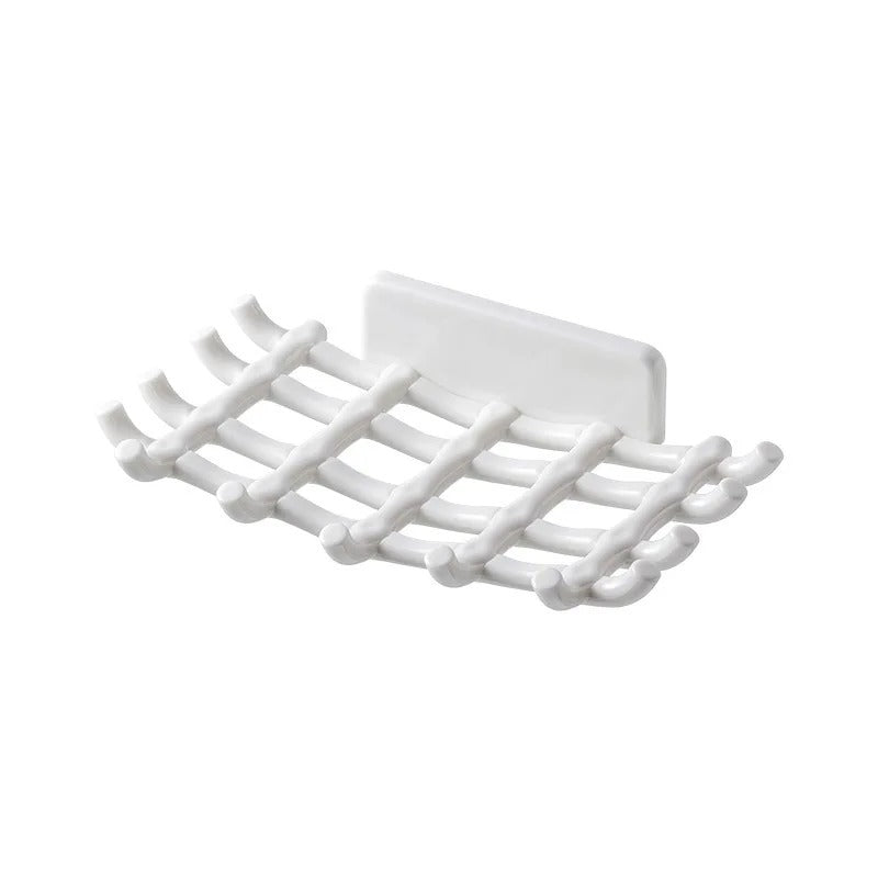 porte savon dans la douche blanc