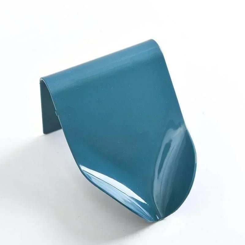 porte savon mural bleu