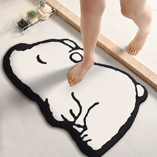 tapis de bain animal motif ours