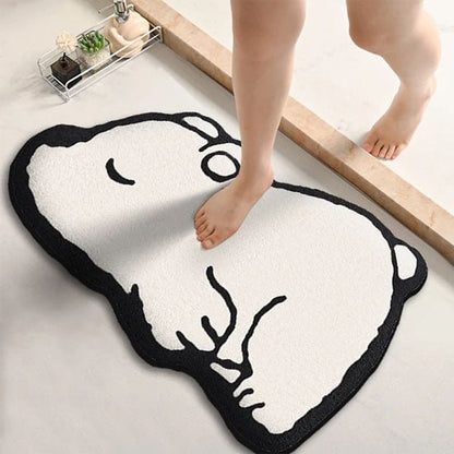 tapis de bain animal motif ours