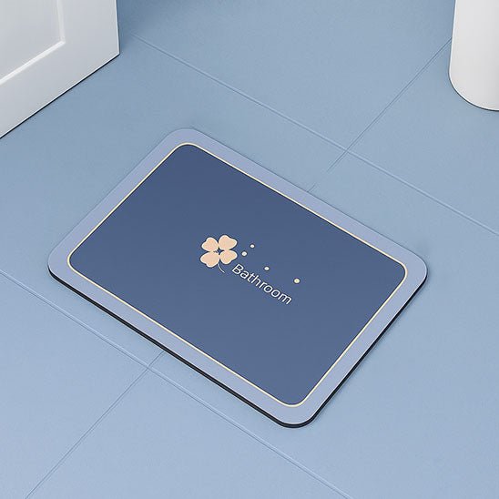 tapis de bain antidérapant bathroom sur fond bleu