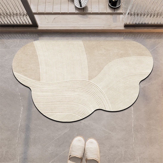 tapis de bain antidérapant en forme de nuage dans salle de bain