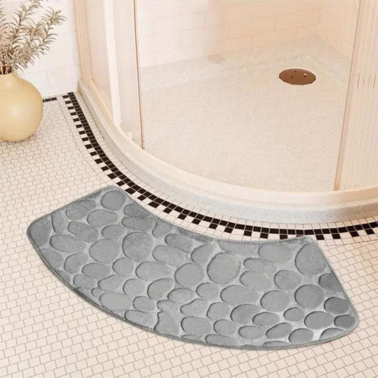 tapis de bain épais et absorbant gris